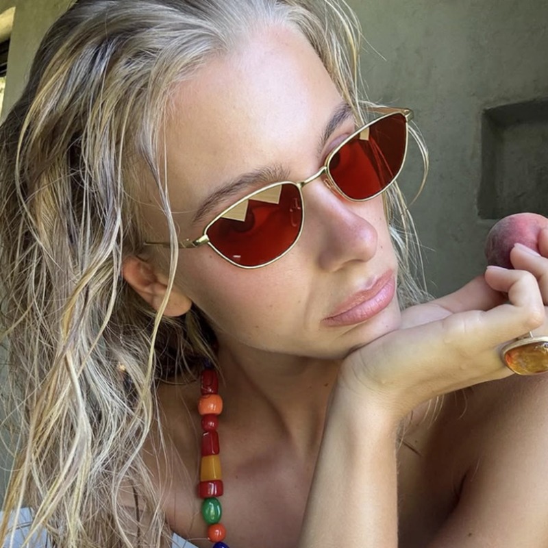 Sunglasses Cat Eye - Kadınlar için Retro Küçük Çerçeveli Kedi