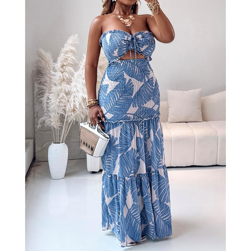 CHICME Çiçekli Tatil Elbisesi  - Maxi Dress Halter incelemesi ve fiyatı
